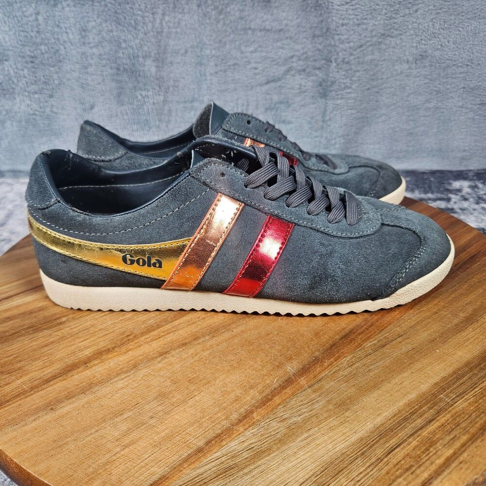 Gola Shoes Bullet Suede Leather Blue Retro Low Trainer Shoe Women’s Size 6